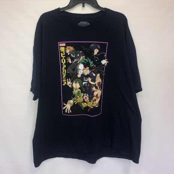 My Hero Academia Pullover Adult 3XL Mens Multicolor Short Sleeve Graphic T-Shirt - Picture 1 of 7